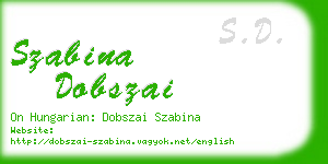 szabina dobszai business card